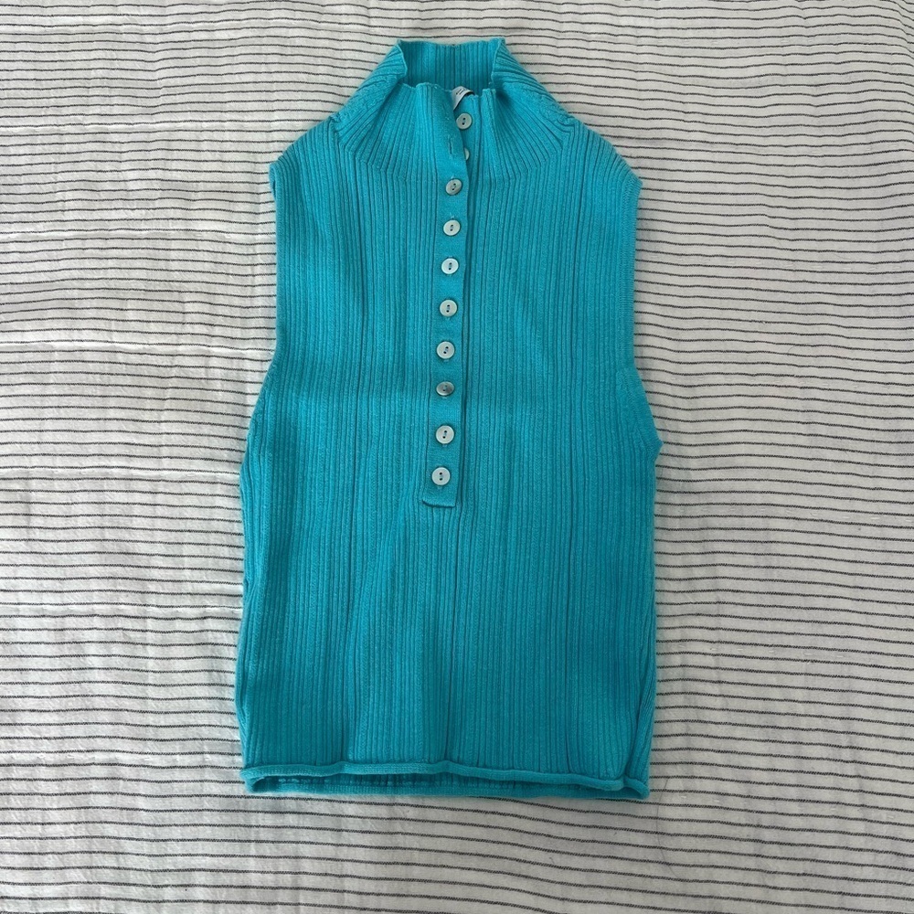 Zara Womens Bright teal top